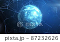 Technology Network Data Connection, Digital Data Network and Cyber Security Concept, Future Technology Digital Background, 4K Animation. Earth Element Furnished by Nasa. 87232626
