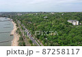 Seaside city from a bird's eye view. 87258117