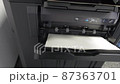A print job comes from the Finnisher of a copier 87363701