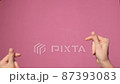 Love concept. Isolated on pink background. 87393083