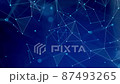 Motion graphic of Blue technology icon network connection abstract background concept video. 3D render 87493265