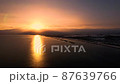 Aerial view of the coast of sunrise with a drone 87639766