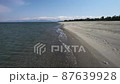 Aerial view of the beach with a drone 87639928