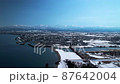 Joganji River estuary and Tateyama mountain range 87642004