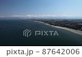 Coastline and Tateyama mountain range drone aerial view 87642006
