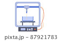 Bioprinter printing stomach 2D animation on white background. Medical 3D printing. Robotic machine printing human organ. Creating internal organs for transplantation. Innovation implantation 87921783