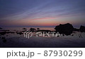 Sunset over the Sea of Japan Oiwa Coast Aomori Prefecture 87930299