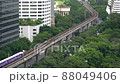 Thailand, Bangkok, Aug 26 2017. Cityscape with BTS Skytrain at Lumphini park. The Bangkok Mass Transit System It runs eastward from the National Stadium Station in Pathum Wan District over Rama I Road 88049406