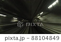 Hyperlapse Of Automated Train Moving Across Rainbow Bridge at night 88104849