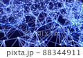 Seamless connected blue lines and dots represent a communication network. Connecting people. Business dealings. Trade sales. 88344911