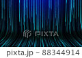 Seamless loop blue light streaks flowing down like a waterfall. Blue futuristic flow digital information flow abstract background.	 88344914
