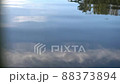 Blue sky reflecting on the surface of the water 88373894