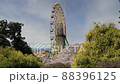 Spring cherry blossoms and ferris wheel 88396125
