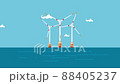 Wind turbines in the sea 88405237