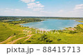 Lake Dontso in Leningrad region, Saint Petersburg Russia, aerial footage of a beautiful northern 88415713