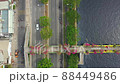 Beautiful aerial 4K footage of riverside highway traffic in Ho Chi Minh city 88449486