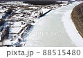 Winter river during dron fly 88515480