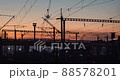 Beautiful sunset at the railway station in Cluj Romania 88578201