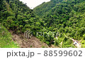Aerial view of Rio Tigre waterfall in rainforest of Oxapampa in Pasco, Peru 88599602