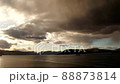 Raincloud Passes Down River. 88873814
