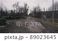burnt russian tanks in the war in Ukraine 89023645