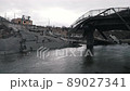 a destroyed bridge in Ukraine 89027341
