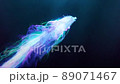 一條散發著白色光芒的龍，在上升的同時切向前方 89071467