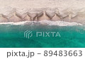 Emerald green coast seen from the sky 89483663