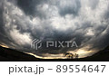 amazing time lapse of dark stormy sunset clouds 89554647