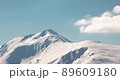 Beautiful icy snowy mountain peak in romania 89609180