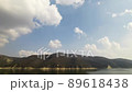drone aerial footage water reservoir dam lake cyprus  89618438