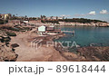 drone 4k aerial footage protaras cyprus sea holiday resort ocean turquoise coast beach vacation 89618444