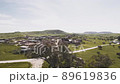 drone aerial abandoned village cyprus old ruined ancient town  89619836