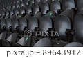 Empty plastic seats in a stadium. Matches to be played without fans. 89643912