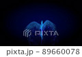 Digital animation of a venix and flames that lighting up on neon style. 3d rendering 89660078