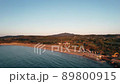 Remote island superb view sunset drone 89800915