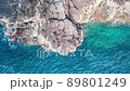 Rocky shore fishing remote island drone 89801249