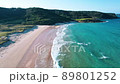 Remote island sandy beach drone 89801252