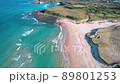 Remote island sandy beach drone 89801253