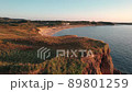 Remote island superb view sunset drone 89801259