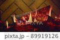 Electric Home Fireplace. Winter holliday 89919126