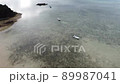 [Aerial view] Ishigaki Island Sukuji beach in cloudy weather 89987041