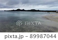 [Aerial view] Ishigaki Island Sukuji beach in cloudy weather 89987044