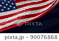 USA Flag On Dark Background 90076868