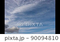 Dynamic cloudscape timelapse, clouds moving across blue sky. 90094810