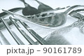 extreme close-up, detailed. stainless steel forks. 90161789