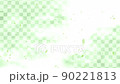 Japanese-style background movie material with leaves dancing checkered pattern 90221813