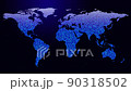 blue world map digital world concept background, flashing, glitter, digital 90318502