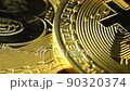 Golden Bitcoin Cryptocurrency. 90320374