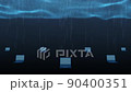 PC CG image loop background material for uploading data to the cloud 90400351